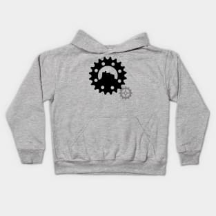 Steam Punk 'The Builders' Cog and Castle Design Kids Hoodie